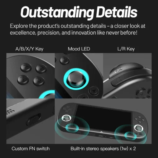 Trimui Smart Pro Handheld Game Console 4.96” IPS Screen Linux System Joystick RGB Lighting Trimui Retro Video Game Console Gift