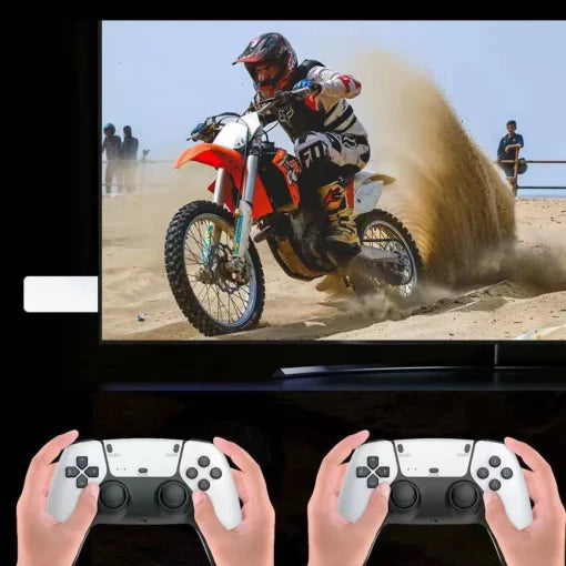 M15 Game Stick Mini TV Handheld Game Console Wireless Gamepads Video Game 128G 30000+ Retro Game HD Output Two-player for PS1 Et