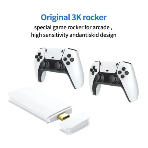 M15 Game Stick Mini TV Handheld Game Console Wireless Gamepads Video Game 128G 30000+ Retro Game HD Output Two-player for PS1 Et