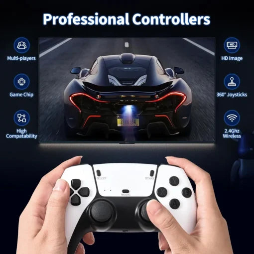 M15 Game Stick Mini TV Handheld Game Console Wireless Gamepads Video Game 128G 30000+ Retro Game HD Output Two-player for PS1 Et